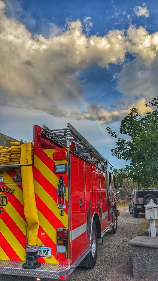 Back-end of a fire truck